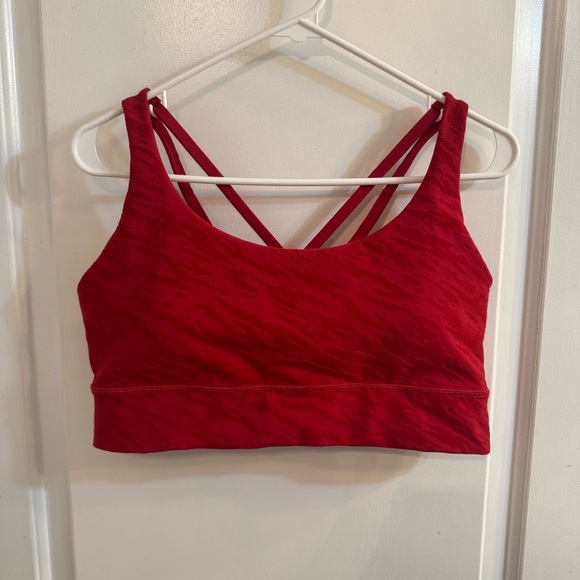 Lululemon Lunar New Year Energy Longline Bra *Medium Support, B-D Cups Dark Red - Picture 1 of 13